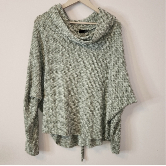 ARIELLA Women’s Cowl Neck Brushed Lace Up Back, color Silver, size L - Picture 11 of 12